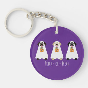 Porte-clefs Trick Ou Treat Labrador Retriever Ghost Dogs