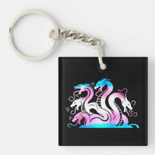 Porte-clefs Tricolor Trans/Tous les genres Acceptés Fierté Hyd