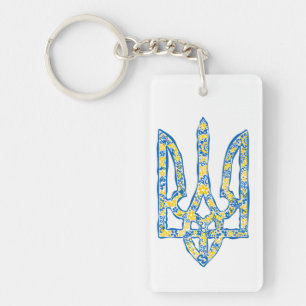 Porte-clefs trident de l'emblème national ukrainien tryzub eth