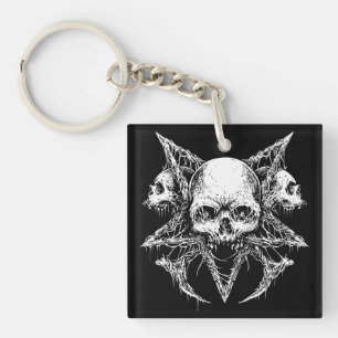 Porte-clefs Trio de crânes gothiques