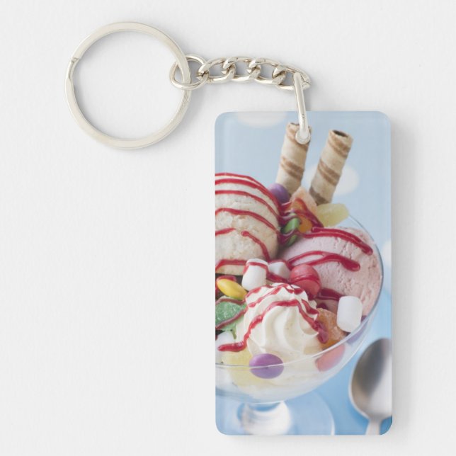 Porte-clefs Trio de crème glacée et de parfait doux (Devant)