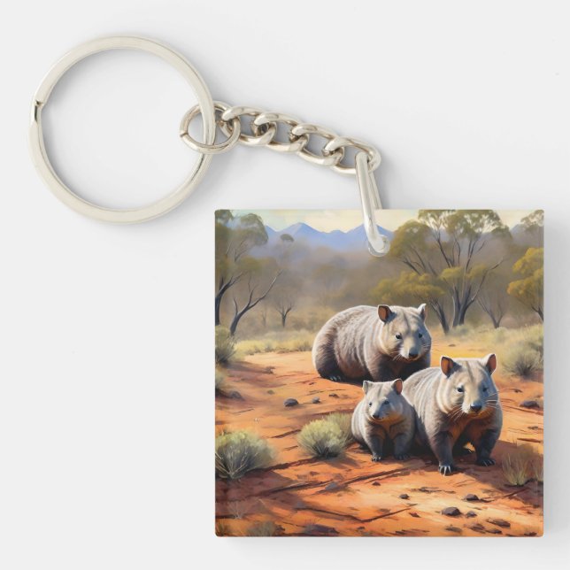 Porte-clefs Trio Extérieur : Wombat Wanderers, (Devant)
