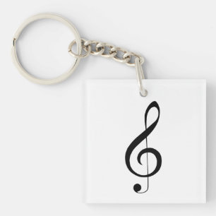 Porte-clefs Triple Clef Musical Note,