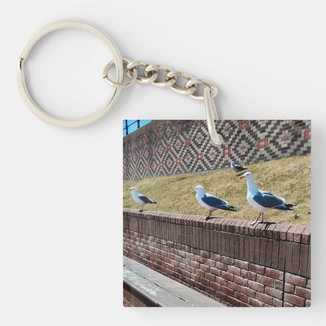 Porte-clefs Trois mouettes (Devant)