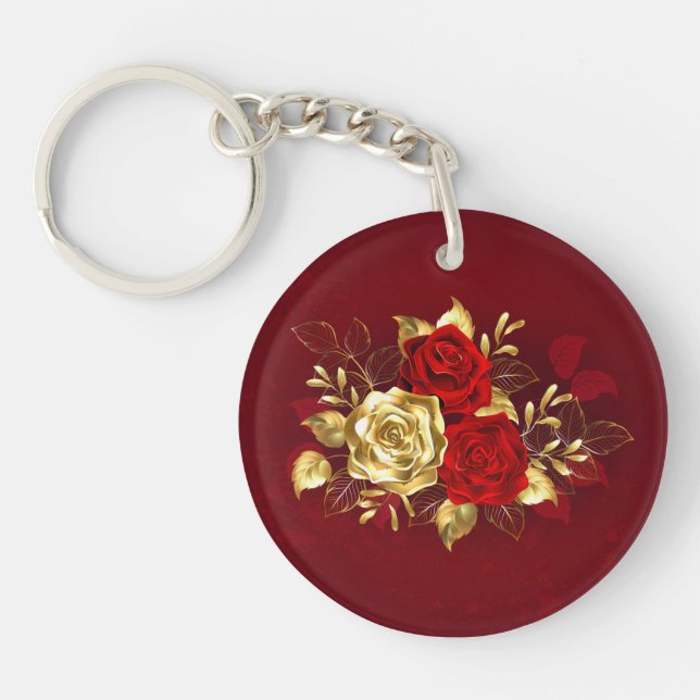 Porte-clefs Trois Roses de bijoux (Devant)