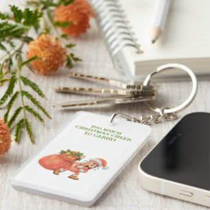 Porte-clefs Trop de joie de Noël à porter ! Salami