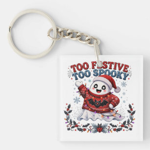 Porte-clefs Trop Festif Trop Effrayant Fantôme Noël