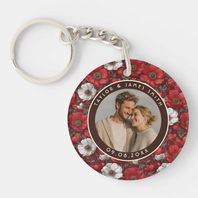 Porte-clefs Tropical Anemones Fantasy Lakeside Wedding (Devant)
