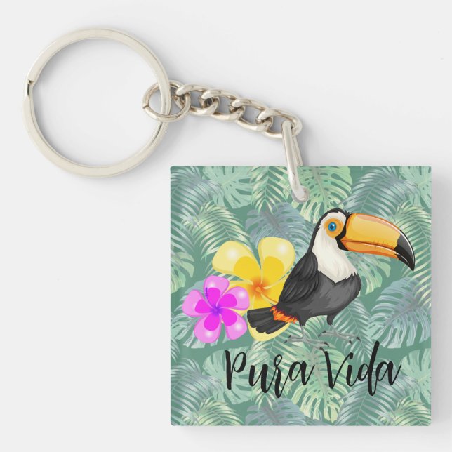Porte-clefs Tropical Toucan Pura Vida Design (Devant)