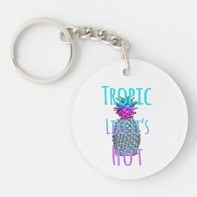 Porte-clefs Tropique comme son ananas côtier (Devant)