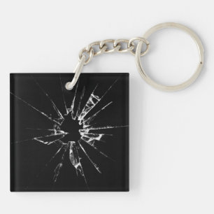 Porte-clefs Trou de balle en verre