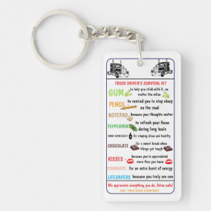 Porte-clefs Trousse de Survie pour Chauffeur de Camion Drôle e