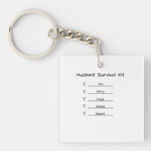 Porte-clefs Trousse de survie pour mari mignon