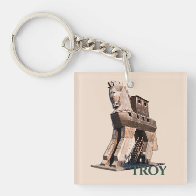 Porte-clefs Troy : Cheval de Troie (Devant)