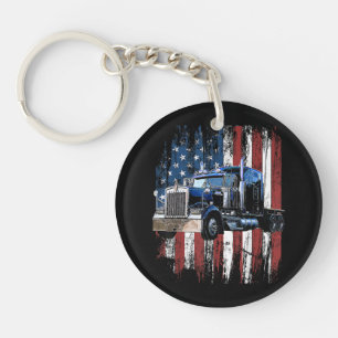 Porte-clefs Trucker American Flag Truck Driver Truck Driver Gi