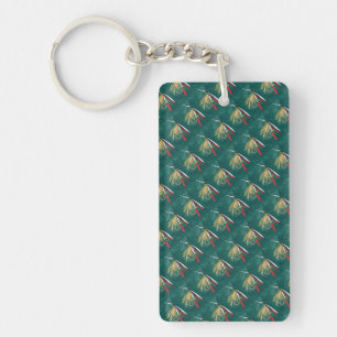 Porte-clefs Truite "Fin" Mouche mouillée mouillée mouillée à m