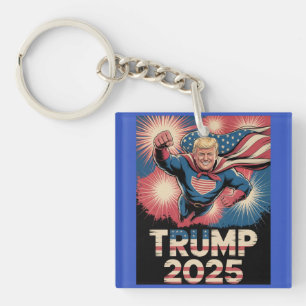 Porte-clefs Trump 2025 : Hommage au superhéros patriotique