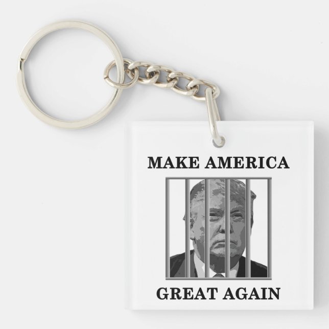 Porte-clefs Trump derrière les barreaux (Devant)