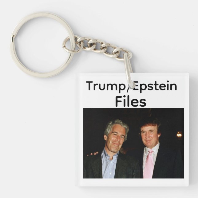Porte-clefs Trump/Epstein Files Keychain (Devant)