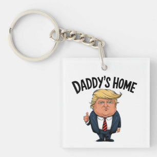 Porte-clefs Trump Reprenez l'Amérique Papa est à la maison 
