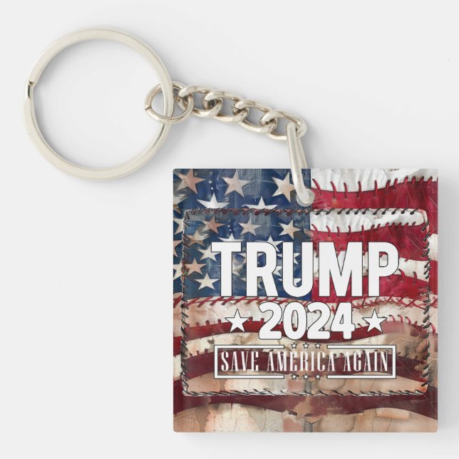 Porte-clefs Trump ! sauve à nouveau l'Amérique. (Devant)