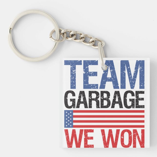 Porte-clefs Trump - Team Garbage We Won (Devant)