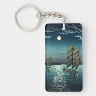 Porte-clefs Tsuchiya Koitsu - Bateaux à Shinagawa, Nuit