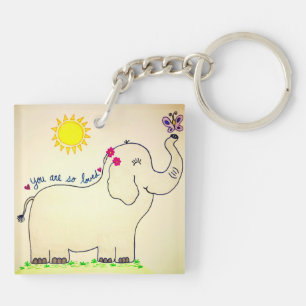 Porte-clefs "Tu es si aimé" Porte - clé éléphant