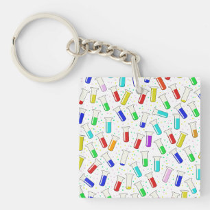 Porte-clefs Tubes à essai en verre de dessin animé