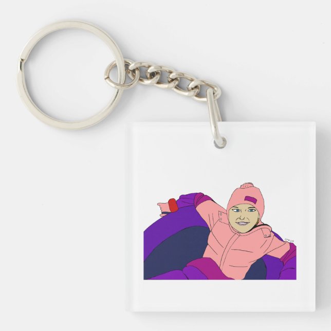 Porte-clefs Tubes à neige pour fille (Devant)