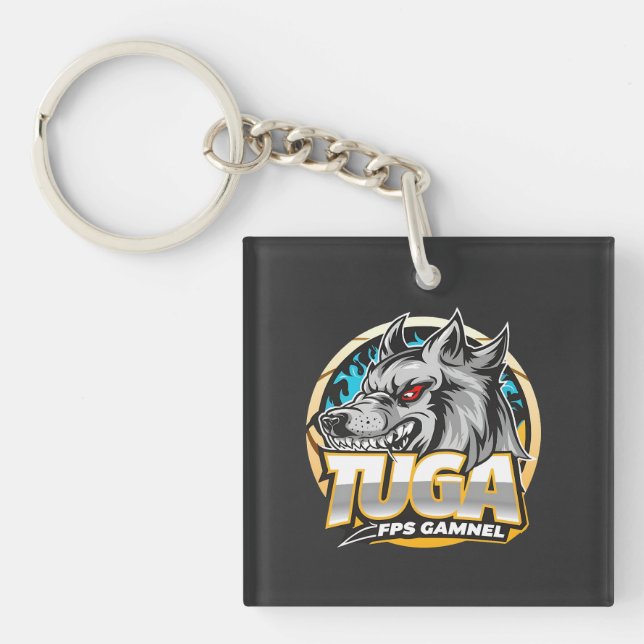 Porte-clefs TUGA Wolf Gaming Logo Esports Style (Devant)