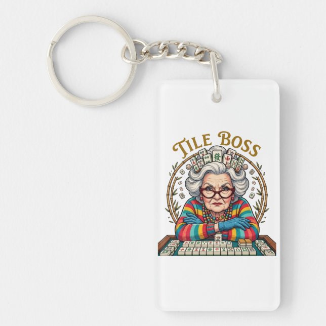 Porte-clefs Tuile de mahjong Boss (Devant)