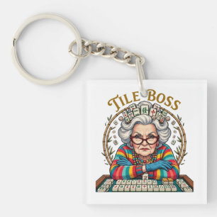 Porte-clefs Tuile de mahjong Boss