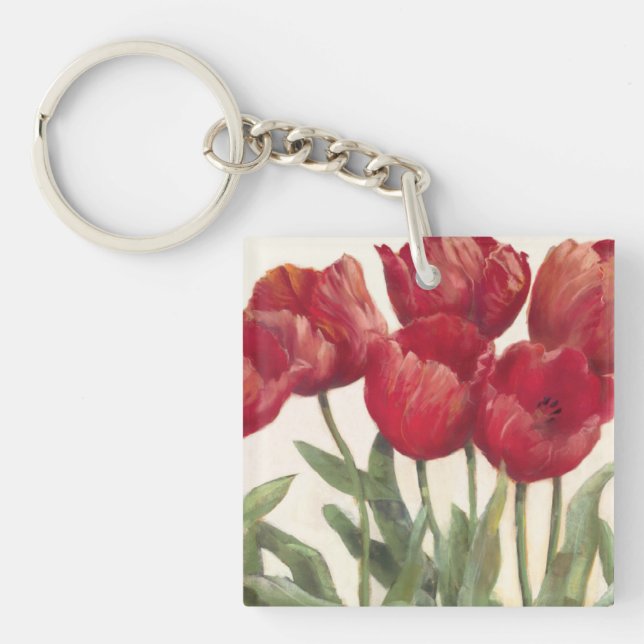 Porte-clefs Tulipes rouges (Devant)