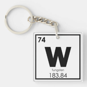 Porte-clefs Tungstène élément chimique symbole formule chimiqu