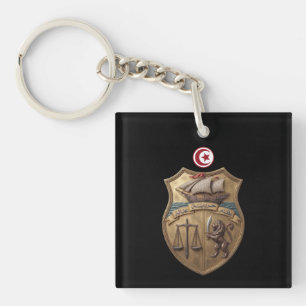 Porte-clefs Tunisie pays blason armoiries symbole emblème drap