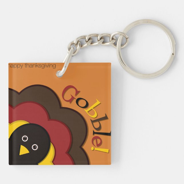 Porte-clefs Turc caché de Thanksgiving (Dos)