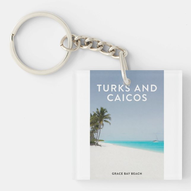 Porte-clefs Turks Caicos Grace Bay Rêve (Devant)