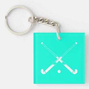 Porte-clefs Turquoise acrylique de porte - clé d'hockey de