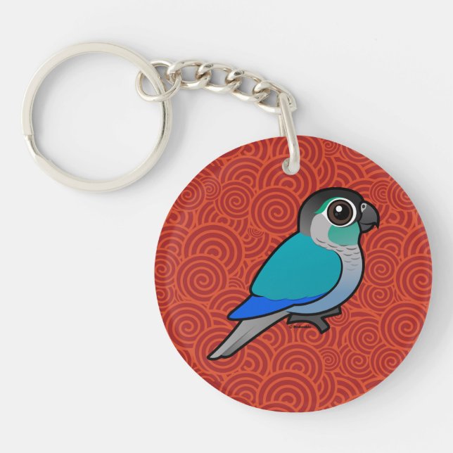 Porte-clefs Turquoise Conure Vert-cheeked (Devant)