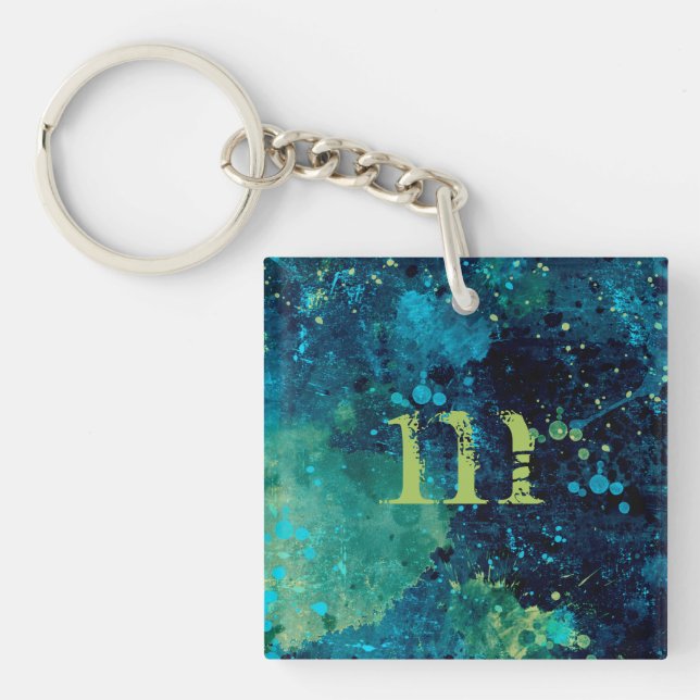 Porte-clefs Turquoise et Yellow (Devant)