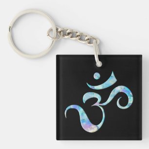 Porte-clefs Turquoise Marbré Om