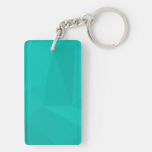 Porte-clefs Turquoise, moderne, cool, art géométrique tendance