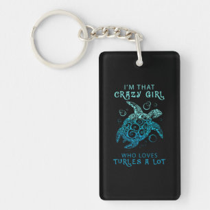 Porte-clefs Turtle Lover A Girl Who Loves Turtles A Lot