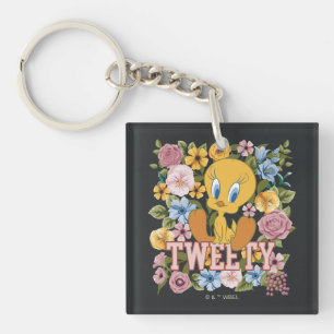 Porte-clefs TWEETY™ Broderie Florale Graphique