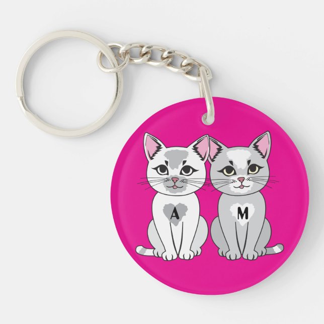 Porte-clefs Twins cat (Devant)