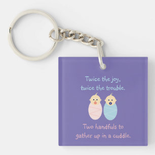 Porte-clefs Twins = Deux fois le Joy Cute Poem