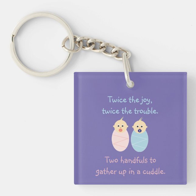 Porte-clefs Twins = Deux fois le Joy Cute Poem (Devant)