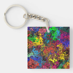 Porte-clefs Twirlers colorés Abstraits /