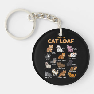 Porte-clefs Types de chat en boule mignon chaton kawaii chats 